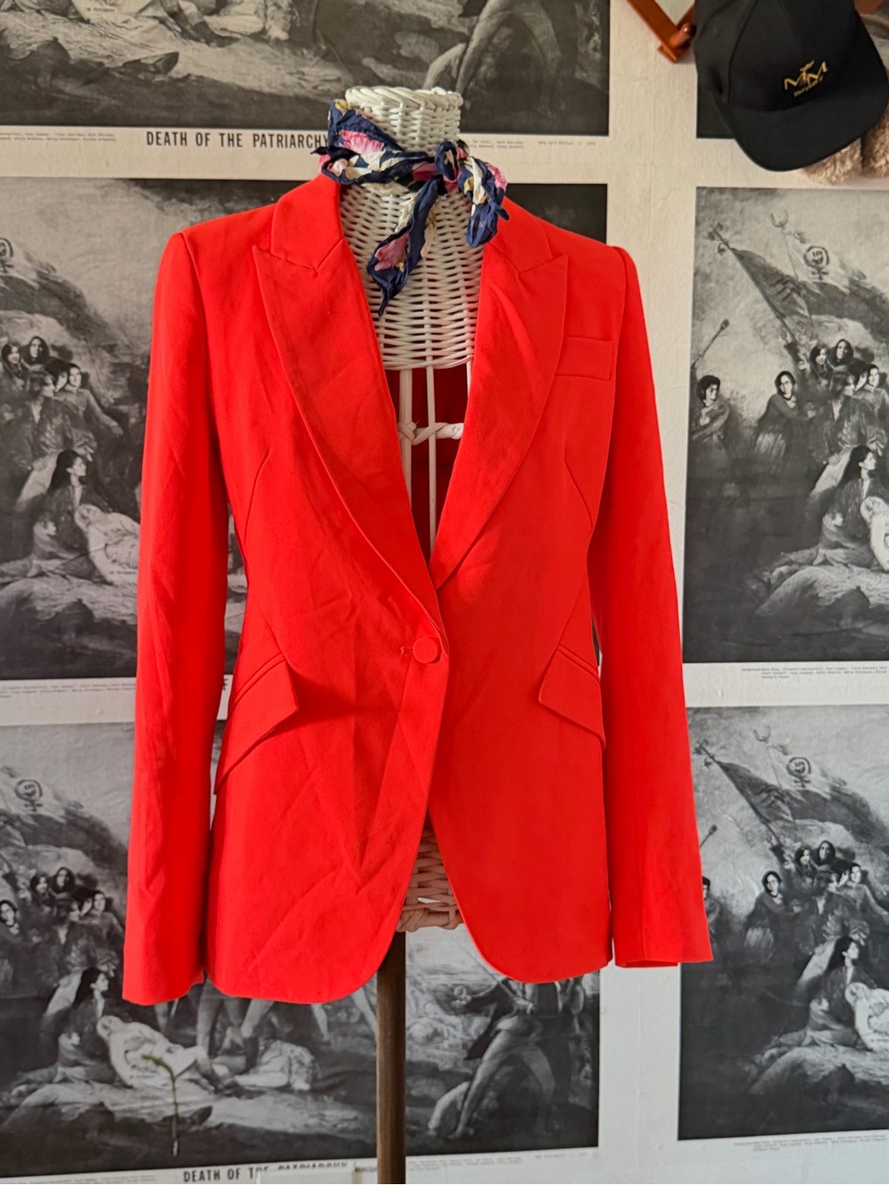 Generation Love Bright Red Single-Button Blazer